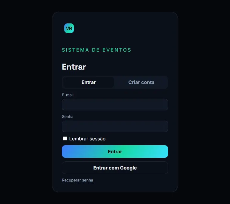 Login do Ingresso antes